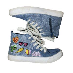 CRB High Top Zipper Lace Up Sneakers Big Kid Size 4